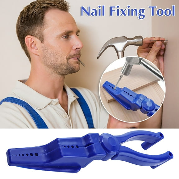 Plastic Nail Pliers Tool | Secure Finger Joint Pliers for Hammering Nails | Easy Positioning & Safe Use | 244x59x46mm Portable Size | Home Improvement & Holiday Decoration Helper