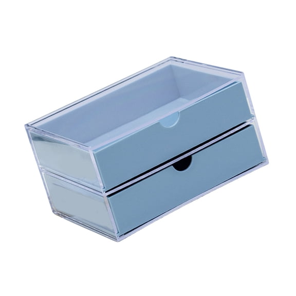 Plastic Nails Polish Organizers Nails Brush Container Case Clear Double Layer Nails Tools Storage Box for Salon Home
