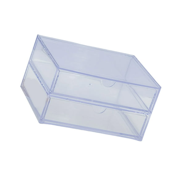 Plastic Nails Polish Organizers Nails Brush Container Case Clear Double Layer Nails Tools Storage Box for Salon Home