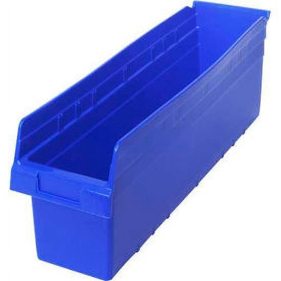 Plastic Nesting Storage Shelf Bin QSB806 65/8"W x 235/8"D x 8"H Blue