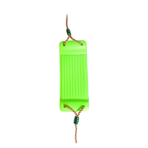 Plastic Non-Slip Swing Seat with Adjustable Rope – 17.3 x 6.7 x 1.6in Durable Outdoor Play Set for Gardens and Porches(Green)