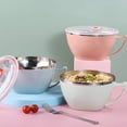 thumbnail image 1 of Plastic Noodle Soup Bowl with Handle, Anti-Scald Instant Ramen Bowl for Students and Home, Small Rice Soaking Bowl Tableware 1 Pack, 1 of 7