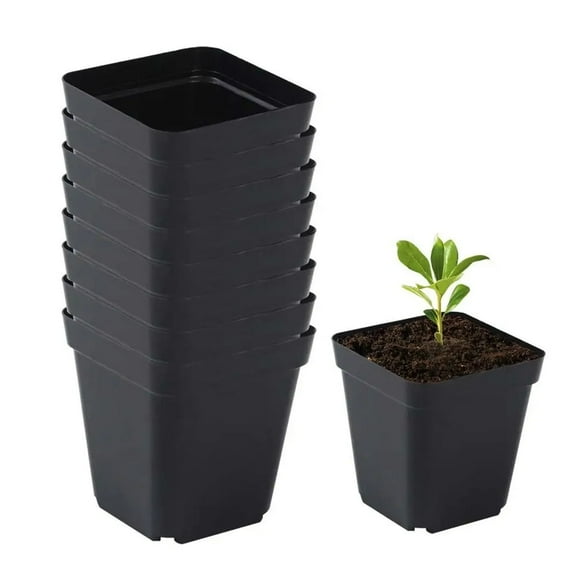 Seedling Pots 3.36'', Square Nursery Pots, Plastic Square Pots for Plants, Succulent, Flower, 50Pack,