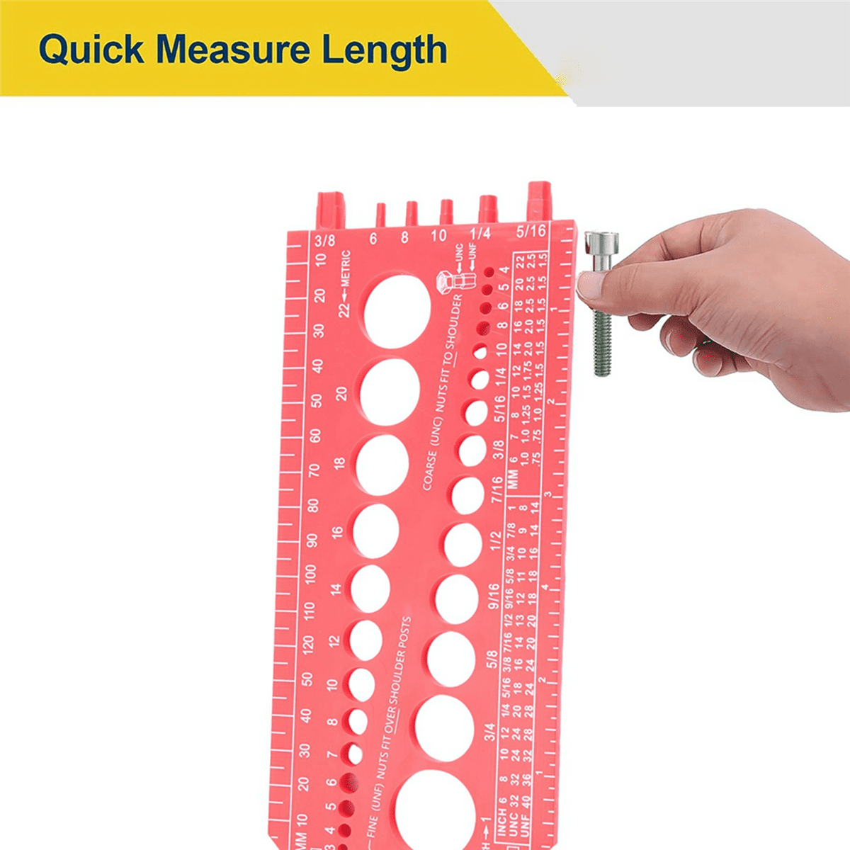 Plastic Nut Bolt Thread Gauge Nut, Bolt & Screw Measuring Gauge Size