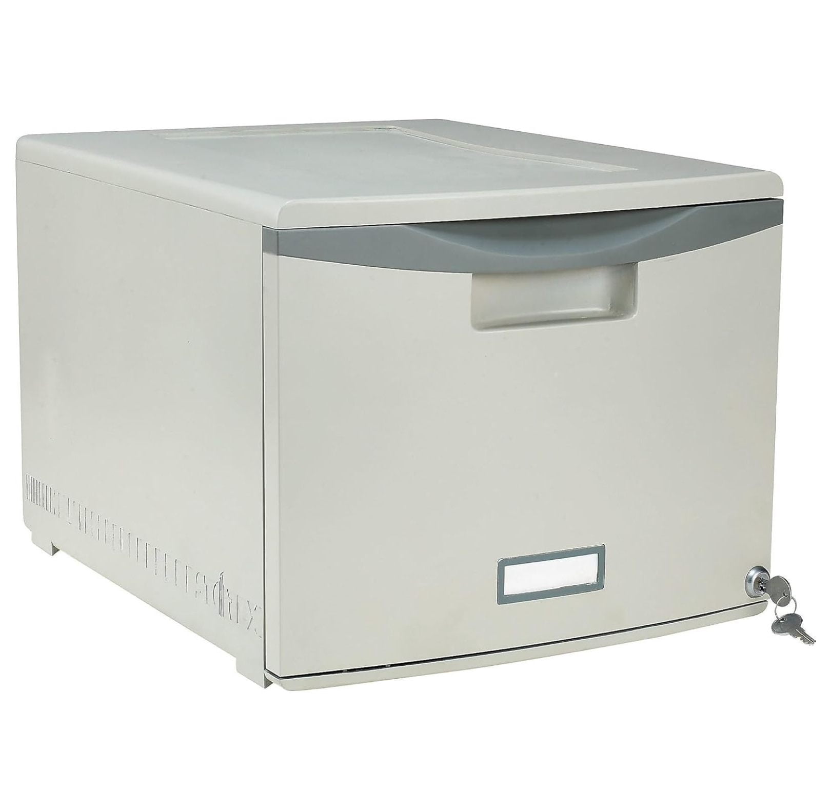 Plastic One-Drawer File Cabinet – Locking Document Organizer for Home ...