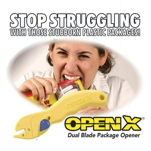 Plastic Openex Universal Knife Bag Box Dual Blade X Opener Package Slide Tool !