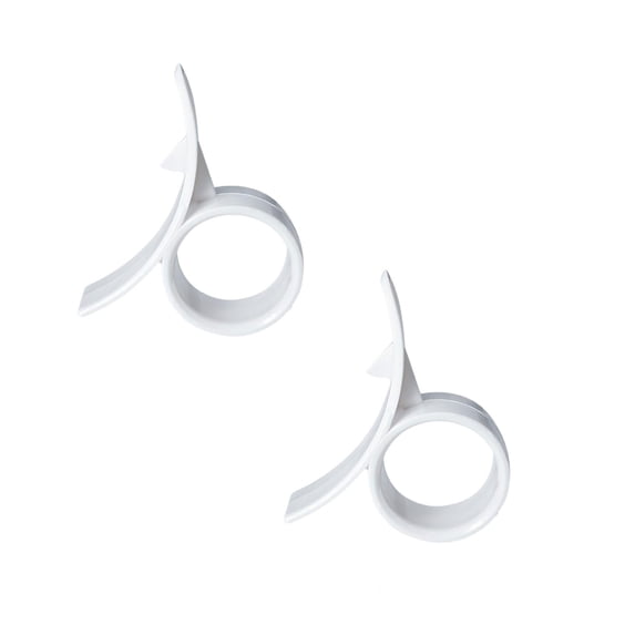 Plastic Orange Peeler, 1.9 inches in length 2 piece set, White