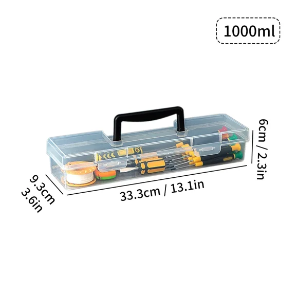 Plastic Organizer Box Transparent Portable Tool Box Multipurpose Electrician Drill Tool Storage Box Hardware Tool Case
