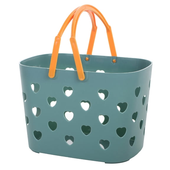 Plastic Organizer Storage Basket Hollow Cleaning Caddy with Handle Toiletry College Dorm Room Essentials