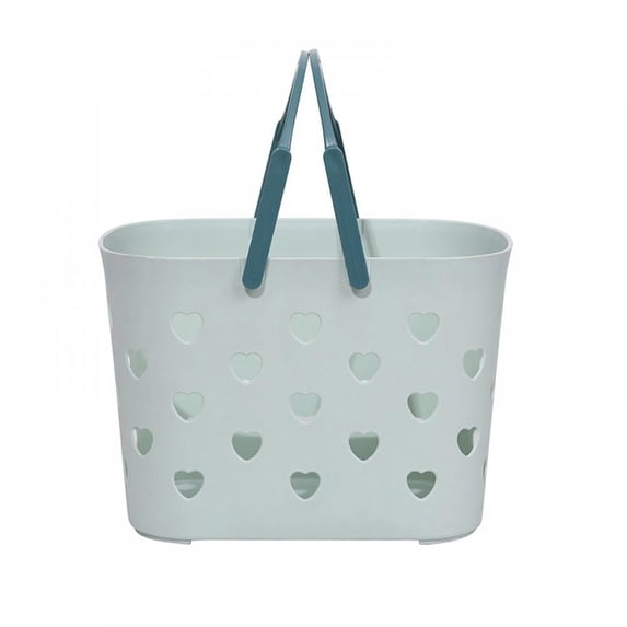 Plastic Organizer Storage Basket with Handles, Portable Shower Caddy Tote Storage Bins for Bathroom, Kitchen, Dorm Room, Bedroom