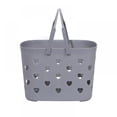 thumbnail image 1 of Plastic Organizer Storage Basket with Handles, Portable Shower Caddy Tote Storage Bins for Bathroom, Kitchen, Dorm Room, Bedroom, 1 of 7