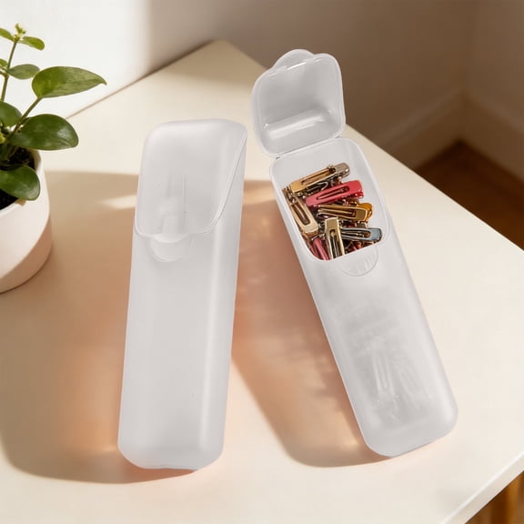 Plastic Organizer Storage Box,Mini Portable Transparent Container with Lid for Jewelry Toothpicks Floss Small Items,Water-Resistant Travel Case Akljwh