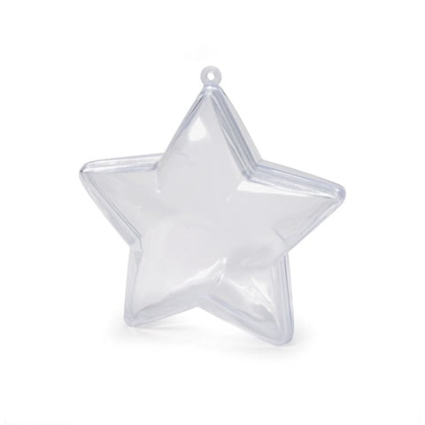 Plastic Ornament Star - 90Mm