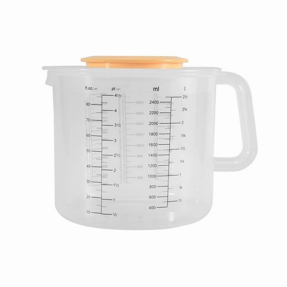 Plastic Ounce Measuring Cups and Mixing Pitcher for Baking with Lid Liquid /Jar in Ml Splash Guard