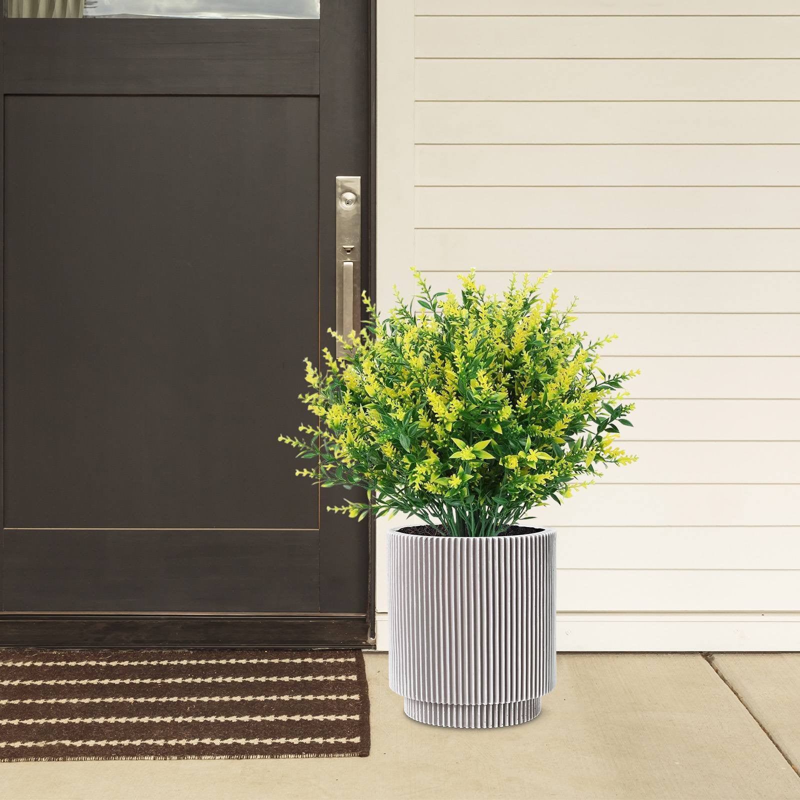 Plastic Outdoor Flowers, Artificial Plants Outdoor Front Porch, Red ...