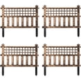 thumbnail image 1 of Plastic Outdoor Garden Flower Edger Fence, Border, Set of 4 Panels, Bronze, 1 of 7