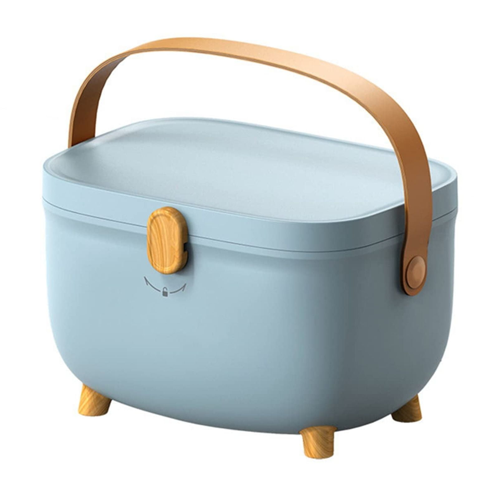 Plastic Oval Double Layers Multi Grid Large Capacity Home Medicine