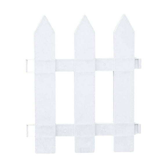Plastic PVC Garden Fence Panel for Rural Courtyard, Outdoor Vegetable Yard Barrier, Decorative Horticultural Border with Smooth Edge, Weatherproof Rustic Fencing for Home Garden,6.7x7.9in