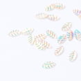 thumbnail image 1 of Plastic Paillette Links Sequins Beads Leaf Creamy White 8.5x4.5x0.5mm Hole: 1mm 30000pcs/500g, 1 of 1