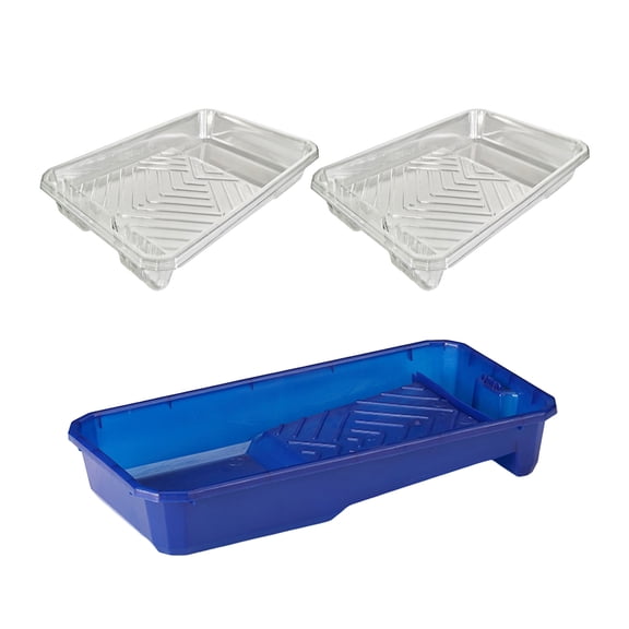 Plastic Paint Tray with Paint Pan Liners Reusable Easy to Clean Paint Roller Tray Liners Set