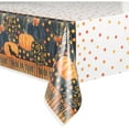 Plastic Painted Pumpkin Halloween Table Cover, 84" x 54"