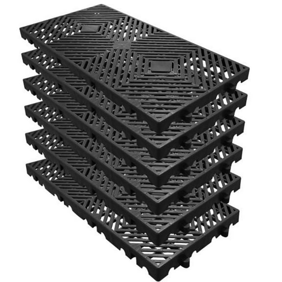 Plastic Pallets for Basement Storage Lightweight Waterproof Floor Pallet, 11.8"x23.6"x1.18" Waterproof Floor Pallets, Ventilated Grid Design, HDPE Heavy Duty Storage Pads for Garage Kitchen Outdoor