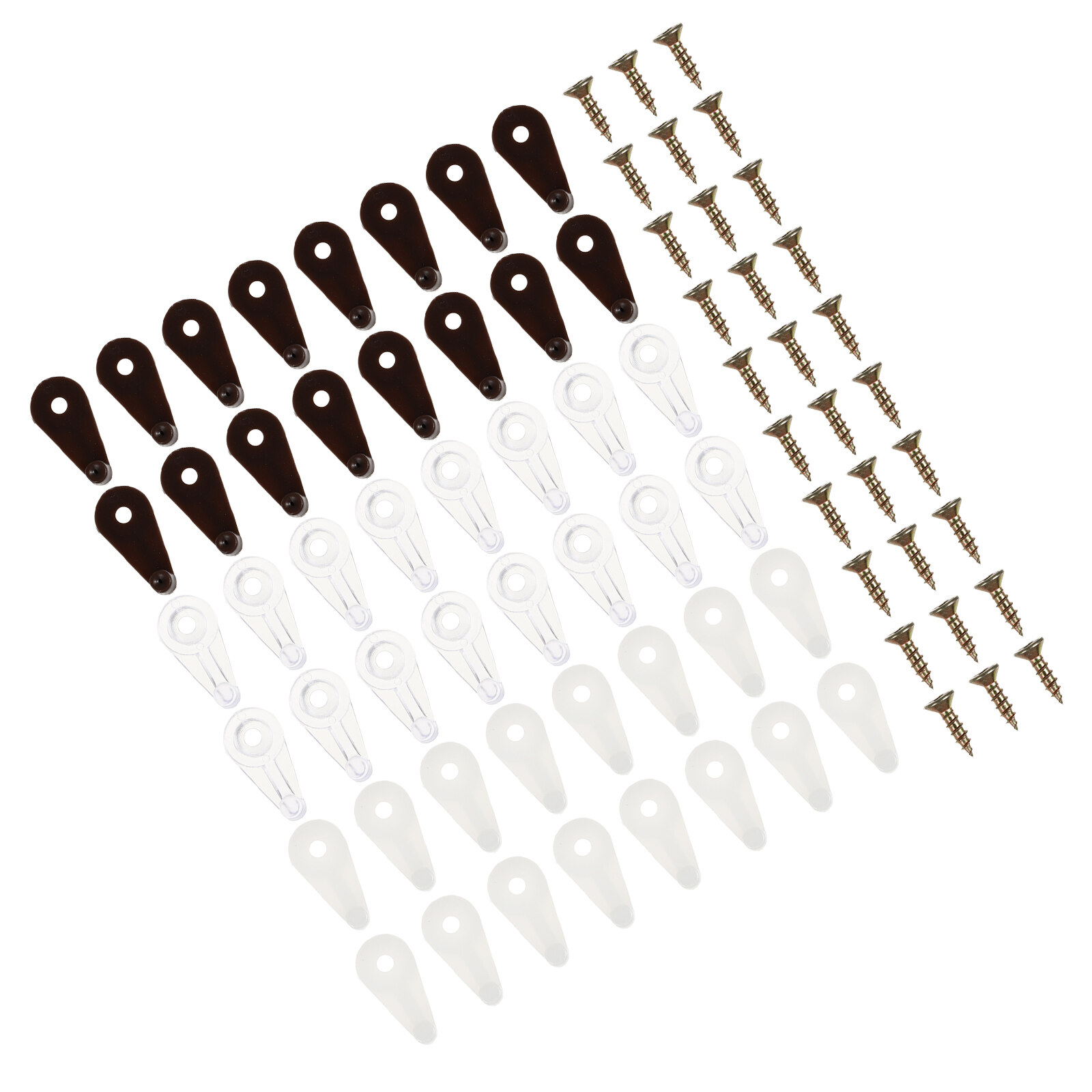 Plastic Panel Clamp Glass Retainer Clips Kit 90 Pcs Mirror Nails Tray