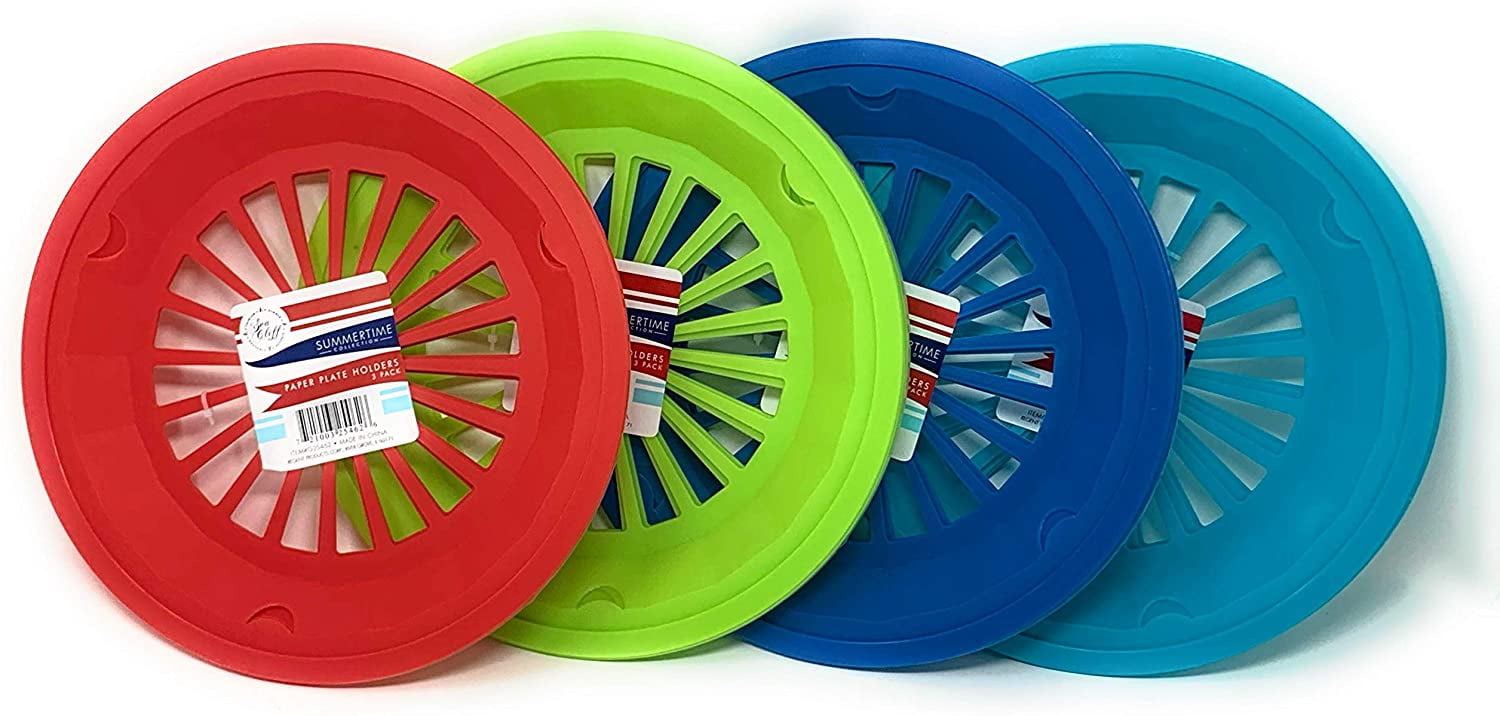 Walmart 10Inch Plastic Paper Plate Holders (12 PC), Reusable, Heavy