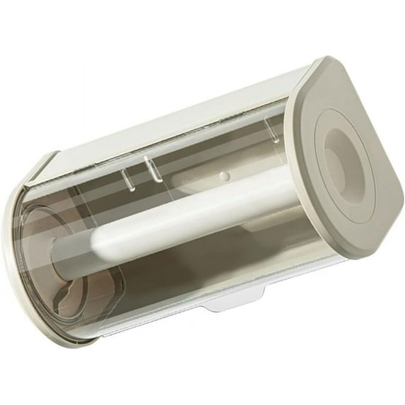 Plastic Paper Towel Dispenser Wall Mounted Napkin Holder for Kitchen and Bathroom Tissue Organizer with Dustproof Lid Modern Kitchen Tissue Dispenser, Apricot