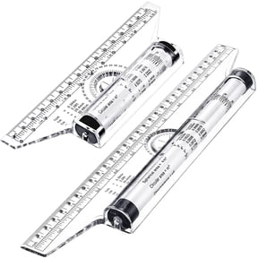Plastic Parallel Rolling Ruler - Multifunctional Measuring Tool for Drawing, Design, Office Drafting, Architecture & Math(6inch、12inch)
