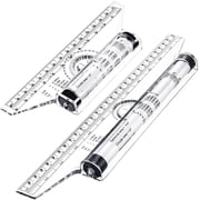 Plastic Parallel Rolling Ruler - Multifunctional Measuring Tool for Drawing, Design, Office Drafting, Architecture & Math 6inch 12inch