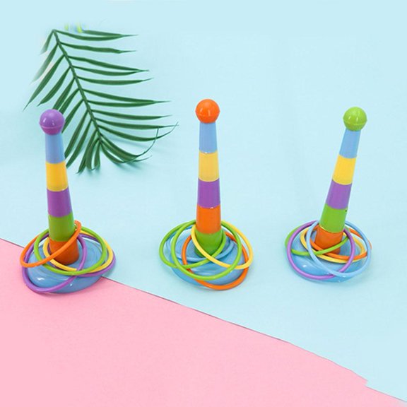 Plastic Parrot Intelligence Training Rings, 2.8 x 6.3 inch Bird Toy, Teaches Picking and Placing Skills, Interactive Amusement for Pet Birds1 set,One-size