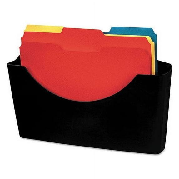 Plastic Partition Additions File Pocket, Letter Size, 14" x 2.5" x 7.75", Dark Graphite | Bundle of 10 Each