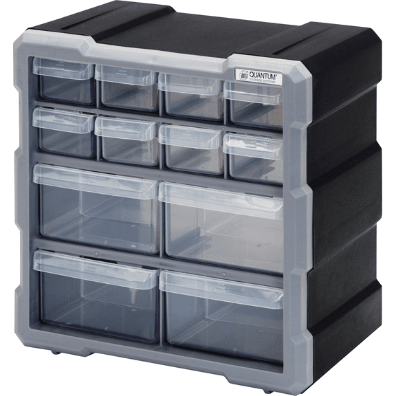 Plastic Parts Drawer Cabinet - Single Pack Home & Garage Storage, Stackable Design