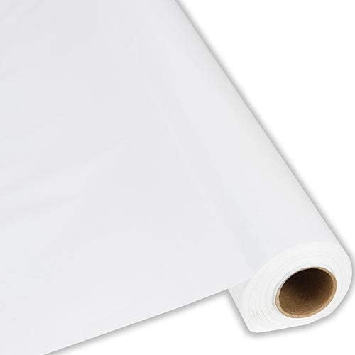 Plastic Party Banquet Table Cover Roll - 300 ft. x 40 in. - Disposable ...