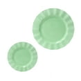 thumbnail image 1 of Plastic Party Plates by Celebrate It – 40-Count Disposable Plate Set with Wavy Rim - Includes 20 Small (7") & 20 Large (10") Plates - Green, 1 of 2