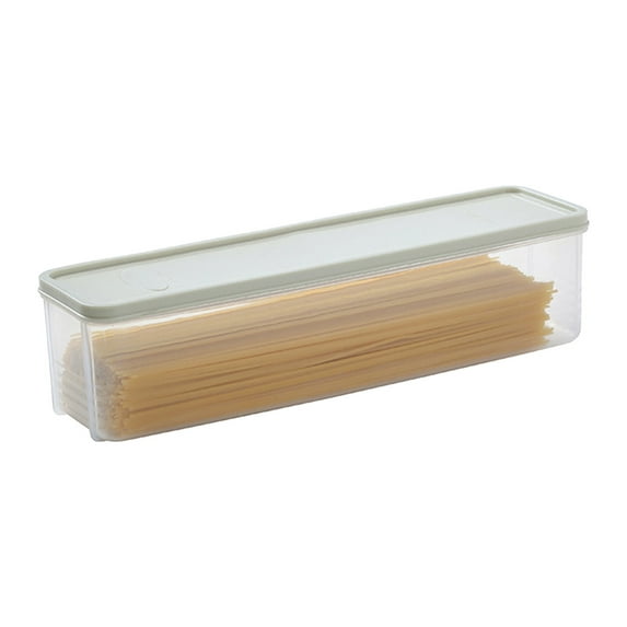 Pasta Container, Clear Spaghetti Storage Container Organizer with Lid, Stackable Long Noodle Holder for Pantry, Kitchen, & Cabinet, Airtight Design for Freshness