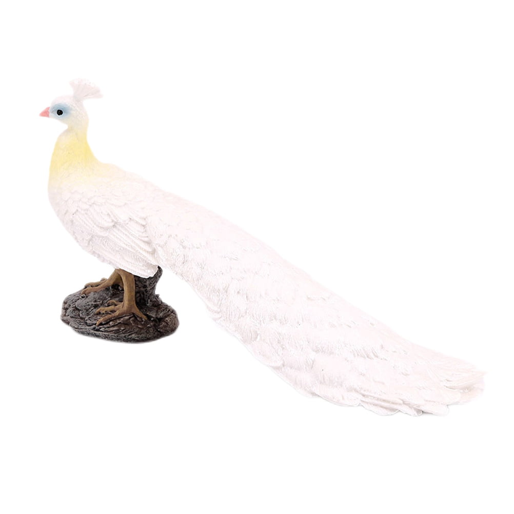 Plastic Peacock Decor Peacock Ornament Peacock Figurine Simulation
