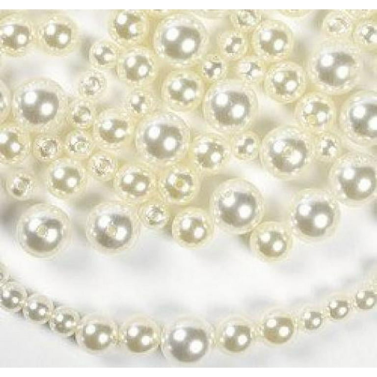 Plastic Pearl Craft Beads (100) - Craft Supplies - 100 Pieces 