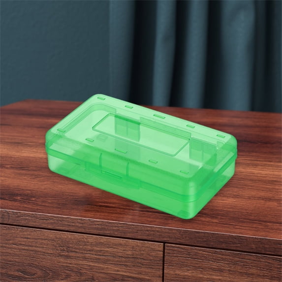 Plastic Pencil Box,Crayon Box,Large Snap-Tight Lid Pencil Case Stackable Durable Storage Organizer Hard Supply Box Small Art Craft Marker Box Organization for Office,College&Classroom Supplies