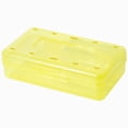 thumbnail image 1 of Lzobxe Plastic Pencil Box Extra Large Capacity, Clear Yellow, 1 of 7
