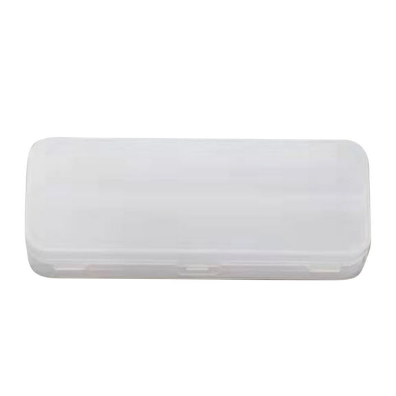 Plastic Pencil Box, Large Capacity Pencil Boxes 2 Compartments, Hard Pencil Case with Snap-tight Lid, Plastic Storage Organizer Box for Art Supply (Clear, 1 Pack)