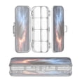 thumbnail image 1 of Plastic Pencil Box Large Capacity Pencil Boxes Clear Boxes with Snap-Tight Lid Stylish Office Supplies Storage Organizer Box Baseball with Water and Fire, 1 of 7