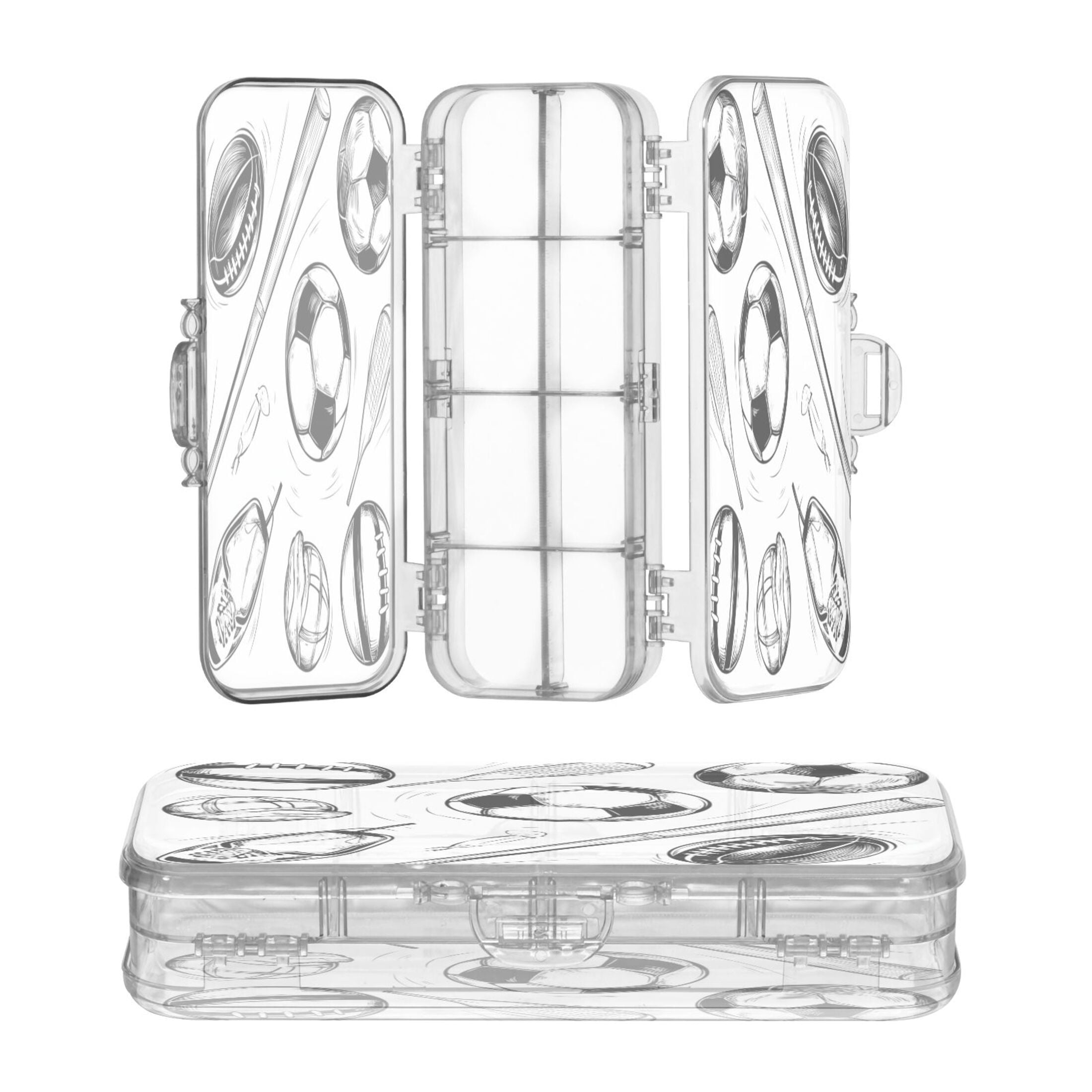 Plastic Pencil Box Large Capacity Pencil Boxes Clear Boxes with Snap ...