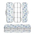 thumbnail image 1 of Plastic Pencil Box Large Capacity Pencil Boxes Clear Boxes with Snap-Tight Lid Stylish Office Supplies Storage Organizer Box Blue Butterfly and Flower, 1 of 7