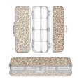 thumbnail image 1 of Plastic Pencil Box Large Capacity Pencil Boxes Clear Boxes with Snap-Tight Lid Stylish Office Supplies Storage Organizer Box Brown Leopard Print Pattern, 1 of 7