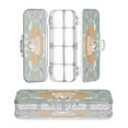 thumbnail image 1 of Plastic Pencil Box Large Capacity Pencil Boxes Clear Boxes with Snap-Tight Lid Stylish Office Supplies Storage Organizer Box Cow Skull and Moon Pattern, 1 of 7