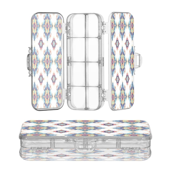 Plastic Pencil Box Large Capacity Pencil Boxes Clear Boxes with Snap-Tight Lid Stylish Office Supplies Storage Organizer Box Elegant Colors and Shapes