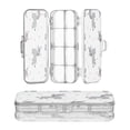 thumbnail image 1 of Plastic Pencil Box Large Capacity Pencil Boxes Clear Boxes with Snap-Tight Lid Stylish Office Supplies Storage Organizer Box Grey Cute Donkeys Pattern, 1 of 7