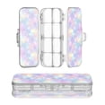 thumbnail image 1 of Plastic Pencil Box Large Capacity Pencil Boxes Clear Boxes with Snap-Tight Lid Stylish Office Supplies Storage Organizer Box Pastel Colors Stars Pattern, 1 of 7